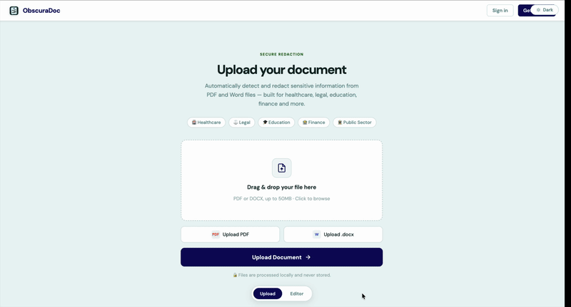 ObscuraDoc Demo